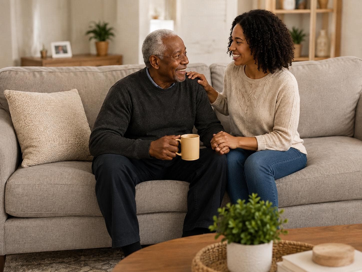 Family discussing care options